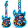 Lean Toys Vaikiška mėlyna elektrinė gitara su melodijomis ir solmizacijos klavišais, 29x10.5x2 cm