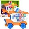 Lean Toys Vaikiškas edukacinis pianinas – Ledų kioskelis, oranžinis