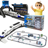 Lean Toys Elektrinis traukinio rinkinys su bėgiais ir tiltu, 366 cm