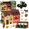 Lean Toys Farm Set With Tractor and Barn Animals Figures Accessories 44 pcs.