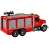Lean Toys Žaislinis gaisrinis automobilis su ištraukiamomis kopėčiomis ir vandens purškimo funkcija, raudonas ir baltas, 36 x 16 x 11 cm