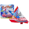 Lean Toys Plaukiojantis žaislinis laivelis 23 cm raudonas