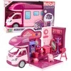 Lean Toys Lėlių namelis kemperis su LED šviesomis 42 dalys