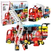 Lean Toys Gaisrinės automobilio konstruktorius 37 x 17.5 x 7.5 cm 94 vnt.