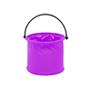 Lean Toys Violetinis Sulankstomas PVC Kibiras su Pertvara, 14x14x12.5 cm