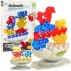 Lean Toys Balansavimo žaidimas „Balansuojantys gyvūnai“ su 24 figūrėlėmis
