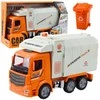 Lean Toys Žaislinis šiukšliavežis su šviesomis ir garsais, oranžinis