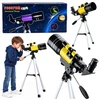 Lean Toys Teleskop Astronomiczny Dla Dzieci Statyw Geltonas Powiększenie 150x