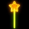 Lean Toys Neoninė fluorescencinė žvaigždės formos švytinti lazdelė vakarėliams ir festivaliams, 22 cm