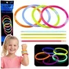 Lean Toys Neoniniai šviečiantys apyrankės rinkinys 5 vnt., lankstomi, 20 cm, vakarėliams, vaikams ir suaugusiems
