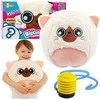 Lean Toys Pripučiamas pliušinis kamuolys BigCutePet 50 cm baltas