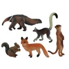Lean Toys Gyvūnų Figūrėlių Rinkinys (5 vnt.) - Voverė, Mangusta, Skruzdėda, Lapė, Lemūras