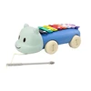 Lean Toys Žaisliniai begemoto formos cimbolai su ratais vaikams