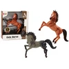 Lean Toys Rudos ir Pilkos Spalvos Arklio Figūrėlė
