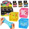 Lean Toys Ice Cube Anti-Stress Squishy – Transparent with Fruit, 5cm