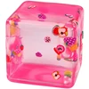 Lean Toys Ice Cube Anti-Stress Squishy – Transparent with Fruit, 5cm