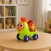Lean Toys Interactive Bee Sensory Car Toy for Toddlers Žalias