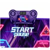 Lean Toys Interaktyvus šokių kilimėlis su Bluetooth ir LED apšvietimu, violetinis, 100 x 89 cm