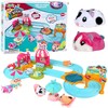 Lean Toys Interaktyvus žiurkėno žaidimų rinkinys su ledų parduotuve ir kavine