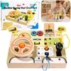 Lean Toys Medinė edukacinė manipuliacinė vairavimo lenta