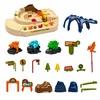 Lean Toys Interactive Manual Arcade Track with Dinosaurs 8 Challenges Vehicles