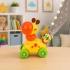 Lean Toys Interactive Sensory Toy Giraffe Car For Toddlers Geltona