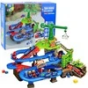 Lean Toys Interaktyvus rinkinys Kasybos geležinkelio bėgiai Krovininiai traukiniai Kasybos bėgiai