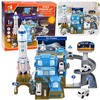 Lean Toys Kosminė bazė su raketa