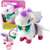 Lean Toys Interaktyvus pliušinis vienaragis su lanksčiais sparnais ir pavadėliu