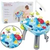 Lean Toys Interaktyvus edukacinis vandens stalas su muzika ir žvejybos meškere, 58x43x63 cm
