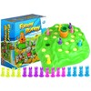 Lean Toys Stalo žaidimas „Bunny Race“ su besisukančia morka, 2-4 žaidėjams