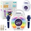 Lean Toys Interaktyvi muzikos kolonėlė vaikams su mikrofonais ir LED šviesomis
