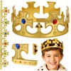 Lean Toys King's Crown Adjustable for King Queen Costume Gold 17-20 cm