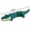 Lean Toys Pliušinis krokodilas, tamsiai žalias, 150 × 25 × 25 cm
