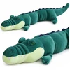 Lean Toys Pliušinis krokodilas, tamsiai žalias, 150 × 25 × 25 cm