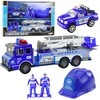 Lean Toys Policijos rinkinys vaikams su automobiliu ir šalmu