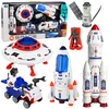 Lean Toys Kosmoso žaislų rinkinys su judamais elementais, 8 vnt.
