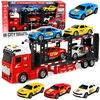 Lean Toys Transporteris su 4 automobiliais