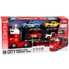 Lean Toys Transporteris su 4 automobiliais