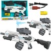Lean Toys Baterijomis varomas M416 vandens pistoletas su 1350 ml rezervuarais