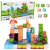 Lean Toys Magnetiniai konstruktoriaus kubeliai 114 vnt.