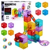 Lean Toys Magnetinis konstruktorius su kamuoliukų trasa, spalvotas, 28 dalių