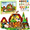 Lean Toys Magnetinės kaladėlės 54 vnt.