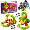 Lean Toys Magnetinė trasa su elektriniu traukiniu 67 vnt.
