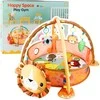 Lean Toys Vaikiškas žaidimų kilimėlis liūto formos su kamuoliukais, 3-in-1