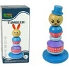 Lean Toys Medinė edukacinė piramidė Panda balansavimo bokštas