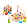 Lean Toys Medinis žaidimas žvejybai su 2 meškerėmis
