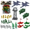 Lean Toys Kareivėlių figūrėlių rinkinys su transporto priemonėmis, 72 vnt.