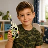 Lean Toys Vaikiškos racijos su USB įkrovimu, ryšio nuotolis iki 200 m, kamufliažinės, 2 vnt.