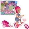 Lean Toys Žavingas rinkinys su lėle, dviračiu ir priekaba